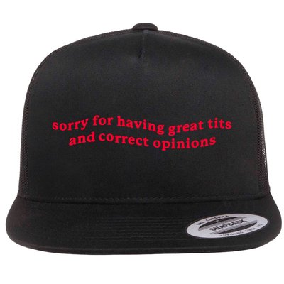 Sorry For Having Great Tits And Correct Opinions Flatbill Hat