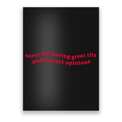 Sorry For Having Great Tits And Correct Opinions Poster