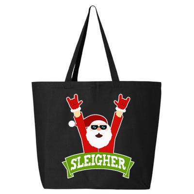 Sleigher Funny Heavy Metal Music Santa Christmas 25L Jumbo Tote