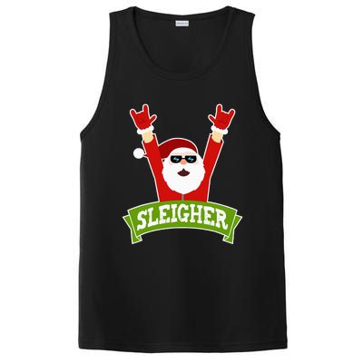 Sleigher Funny Heavy Metal Music Santa Christmas PosiCharge Competitor Tank