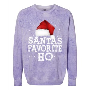 SantaS Favorite Ho Cute Christmas Holidays Pajama Meaningful Gift Colorblast Crewneck Sweatshirt