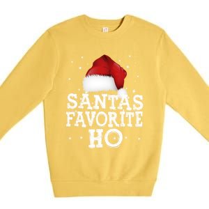 SantaS Favorite Ho Cute Christmas Holidays Pajama Meaningful Gift Premium Crewneck Sweatshirt