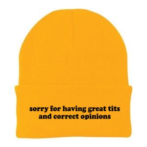 Sorry For Having Great Tits And Correct Opinions Knit Cap Winter Beanie