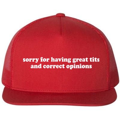Sorry For Having Great Tits And Correct Opinions Flatbill Hat