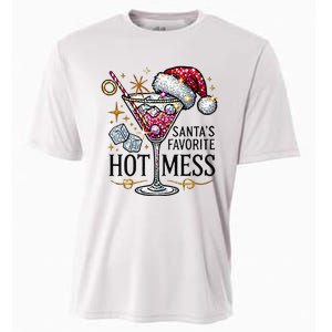 SantaS Favorite Hot Mess Funny Margarita Cooling Performance Crew T-Shirt