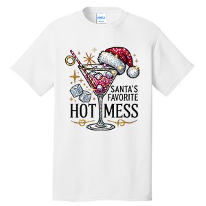 SantaS Favorite Hot Mess Funny Margarita Tall T-Shirt