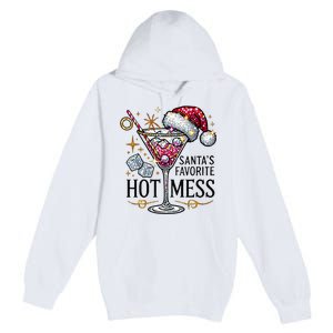 SantaS Favorite Hot Mess Funny Margarita Premium Pullover Hoodie