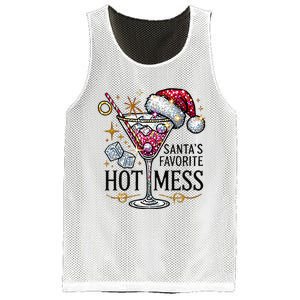 SantaS Favorite Hot Mess Funny Margarita Mesh Reversible Basketball Jersey Tank