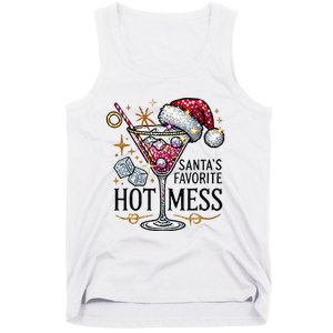 SantaS Favorite Hot Mess Funny Margarita Tank Top