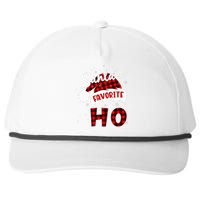 Santas Favorite Ho Christmas Red Plaid Buffalo Pajama Snapback Five-Panel Rope Hat