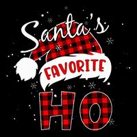 Santas Favorite Ho Christmas Red Plaid Buffalo Pajama Drawstring Bag