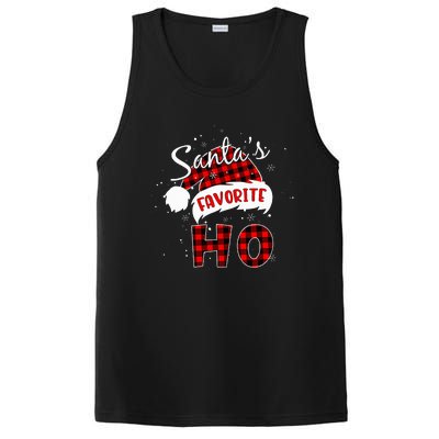 Santas Favorite Ho Christmas Red Plaid Buffalo Pajama PosiCharge Competitor Tank