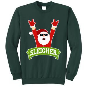 SLEIGHER - Funny Heavy Metal Music Santa - Christmas Tall Sweatshirt