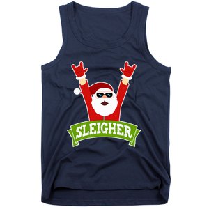 SLEIGHER - Funny Heavy Metal Music Santa - Christmas Tank Top