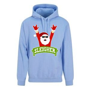 SLEIGHER - Funny Heavy Metal Music Santa - Christmas Unisex Surf Hoodie