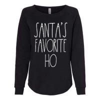 Santa's Favorite Ho Matching Christmas Shirts For Couples Womens California Wash Sweatshirt