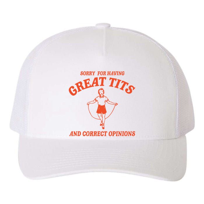 Sorry For Having Great Tits Funny Feminism Yupoong Adult 5-Panel Trucker Hat