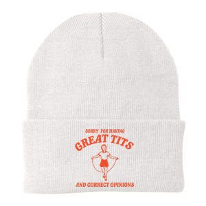 Sorry For Having Great Tits Funny Feminism Knit Cap Winter Beanie