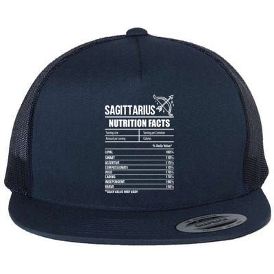 Sagittarius Facts Horoscope Zodiac Sign Great Gift Flat Bill Trucker Hat