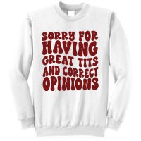 Sorry For Having Great Tits And Correct Opinions Sweatshirt