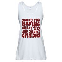 Sorry For Having Great Tits And Correct Opinions Ladies Essential Flowy Tank