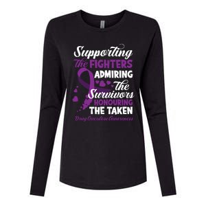 Support Fighters Honouring Taken Drug Overdose Awareness Womens Cotton Relaxed Long Sleeve T-Shirt