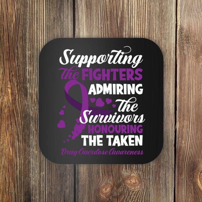 Support Fighters Honouring Taken Drug Overdose Awareness Coaster