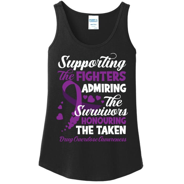 Support Fighters Honouring Taken Drug Overdose Awareness Ladies Essential Tank