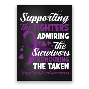 Support Fighters Honouring Taken Drug Overdose Awareness Poster