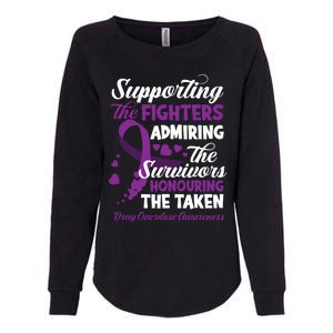 Support Fighters Honouring Taken Drug Overdose Awareness Womens California Wash Sweatshirt