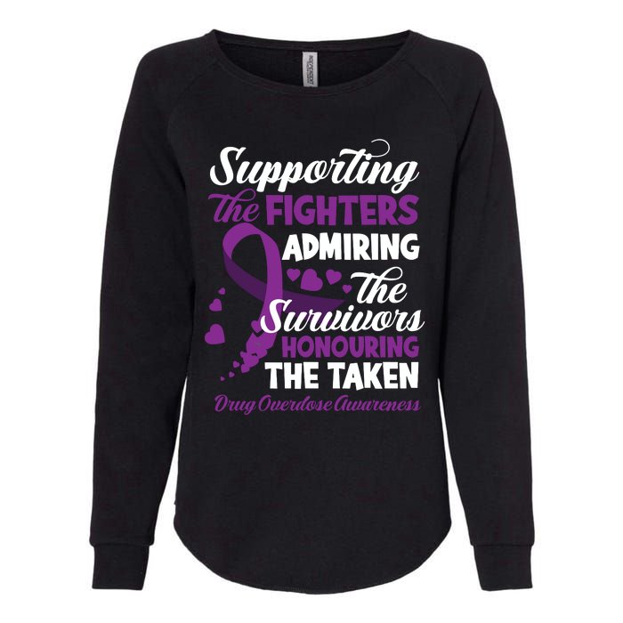 Support Fighters Honouring Taken Drug Overdose Awareness Womens California Wash Sweatshirt