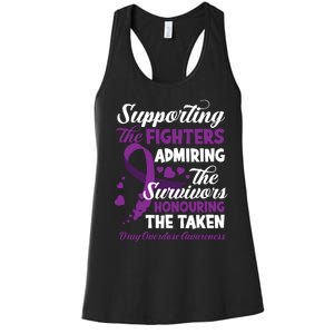 Support Fighters Honouring Taken Drug Overdose Awareness Women's Racerback Tank