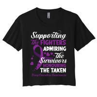 Support Fighters Honouring Taken Drug Overdose Awareness Women's Crop Top Tee