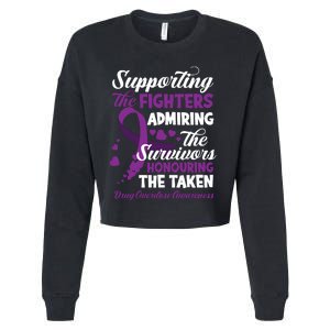 Support Fighters Honouring Taken Drug Overdose Awareness Cropped Pullover Crew