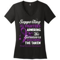 Support Fighters Honouring Taken Drug Overdose Awareness Women's V-Neck T-Shirt