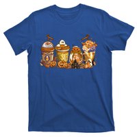 Scary Fall Halloween Horror Iced Coffee Pumpkin Spice Autumn Funny Gift T-Shirt