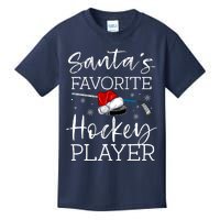 SantaS Favorite Hockey Player Funny Pajama Christmas Gift Kids T-Shirt