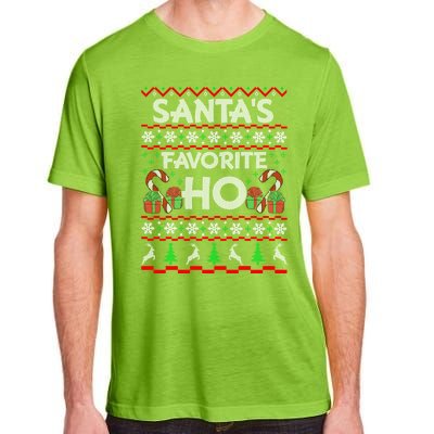 SantaS Favorite Ho Gift Xmas Ugly Christmas Sweater Cool Gift Adult ChromaSoft Performance T-Shirt