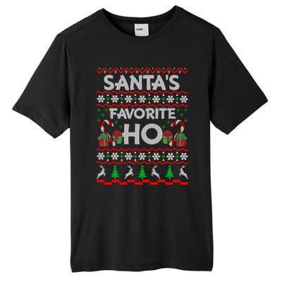 SantaS Favorite Ho Gift Xmas Ugly Christmas Sweater Cool Gift Tall Fusion ChromaSoft Performance T-Shirt