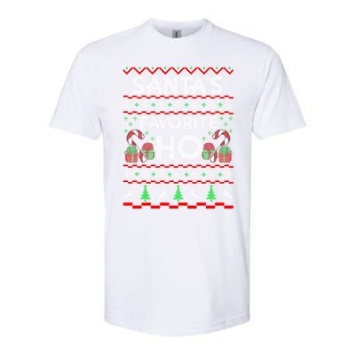 SantaS Favorite Ho Gift Xmas Ugly Christmas Sweater Cool Gift Softstyle CVC T-Shirt