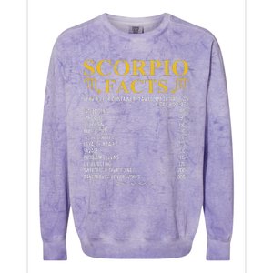 Scorpio Facts Horoscope Birthday Celebrant Colorblast Crewneck Sweatshirt