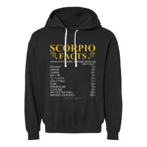 Scorpio Facts Horoscope Birthday Celebrant Garment-Dyed Fleece Hoodie