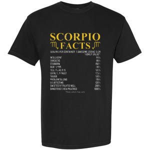 Scorpio Facts Horoscope Birthday Celebrant Garment-Dyed Heavyweight T-Shirt