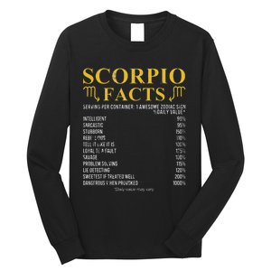 Scorpio Facts Horoscope Birthday Celebrant Long Sleeve Shirt