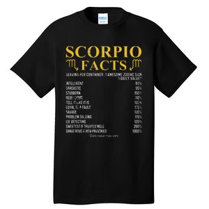 Scorpio Facts Horoscope Birthday Celebrant Tall T-Shirt