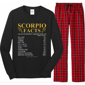 Scorpio Facts Horoscope Birthday Celebrant Long Sleeve Pajama Set