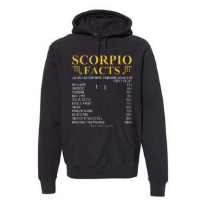 Scorpio Facts Horoscope Birthday Celebrant Premium Hoodie