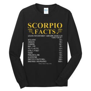 Scorpio Facts Horoscope Birthday Celebrant Tall Long Sleeve T-Shirt