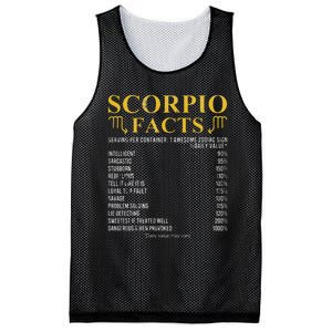 Scorpio Facts Horoscope Birthday Celebrant Mesh Reversible Basketball Jersey Tank