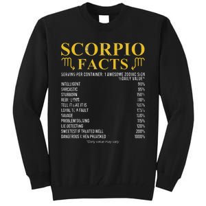 Scorpio Facts Horoscope Birthday Celebrant Tall Sweatshirt